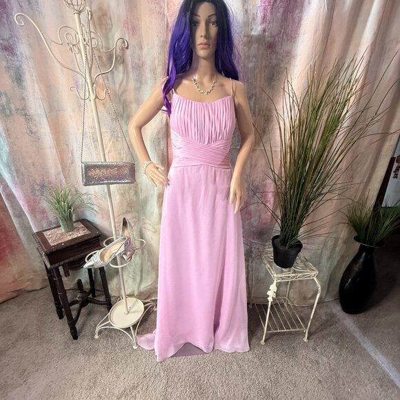 ๐BELSOIE Beautiful Cherry Blossom Chiffon Evening - Prom -Formal Dress w/Train - Picture 1 of 16